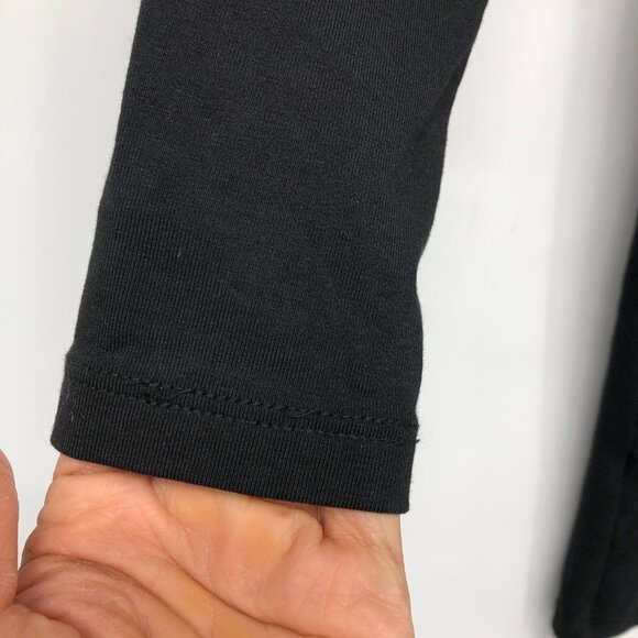 NL Black Long Sleeve Bodycon Scooped Round Neck Mini Dress perfect LBD - Picture 8 of 16